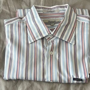 Faconnable Men's Multicolor Striped Button Down Shirt